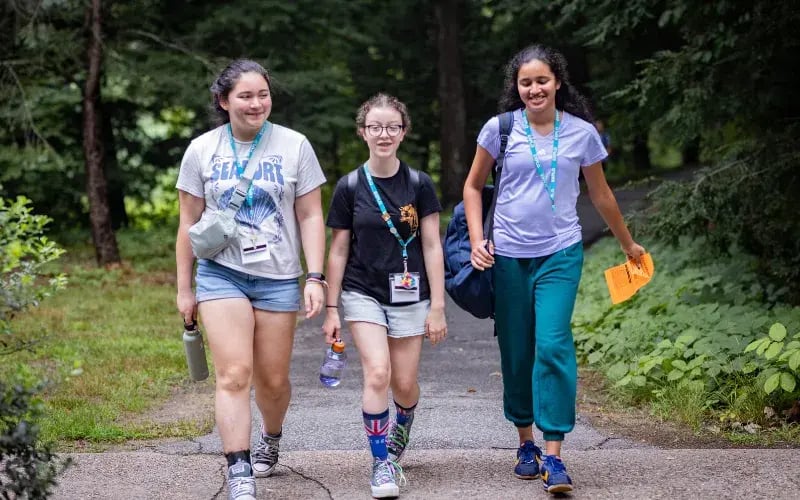 EXPLO students going to class