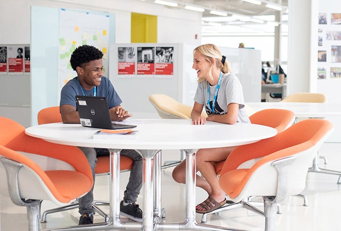 talking in common area
