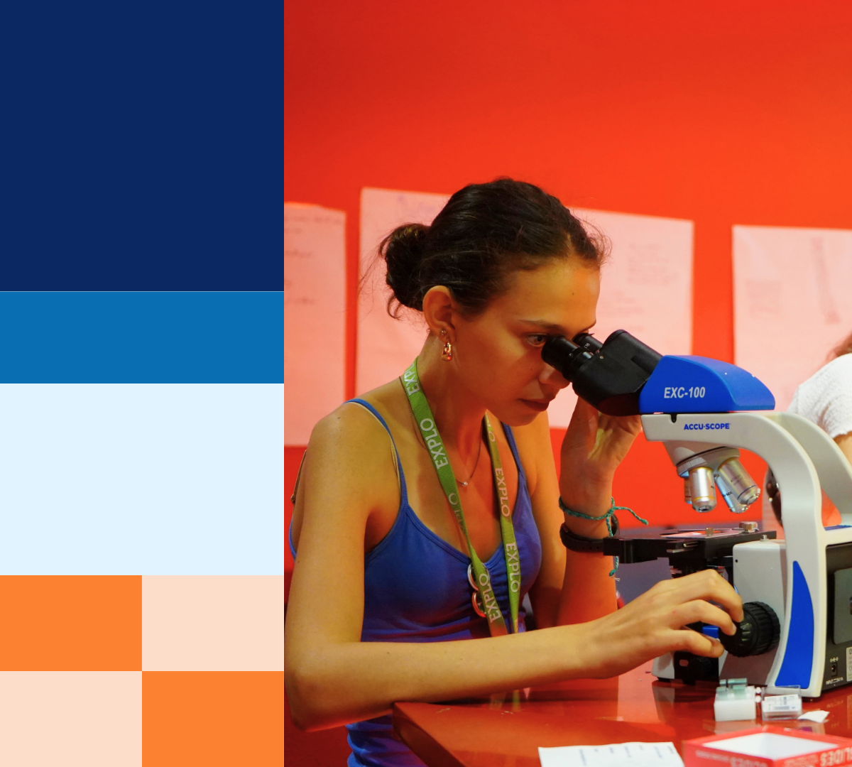 Middle schooler microscope skills