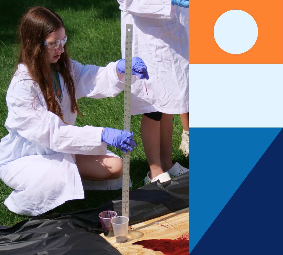 Measuring blood spatter